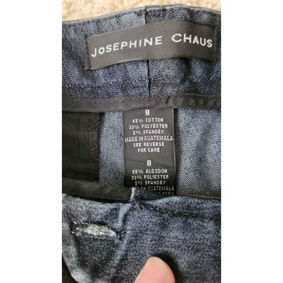 Josephine Chaus Dark Wash Denim Bermuda Shorts Size 8 Cotton Blend - Picture 2 of 5